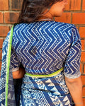 BL-X10687 Blue Ajrakh Blouse