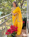 EE-Y12127 Yellow Kanjeevaram