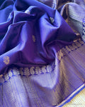 DP-Y14666 Blue Rawsilk Saree