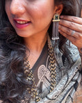 AS-Y14875 Silver Gold Earring