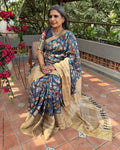 EE-Y14488 Kalamkari Tussar Silk