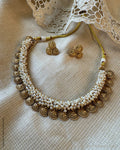 AJ-Y15279 Gold Kasu Necklace set