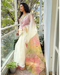 EE-Y15440 White Organza Cutwork