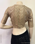 BL-X15913R Cream Banarsi Blouse