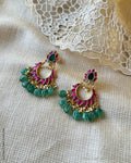 AJ-Y15293 Pink Chandbali Earring