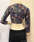 BL-X16356 Blue cotton blouse