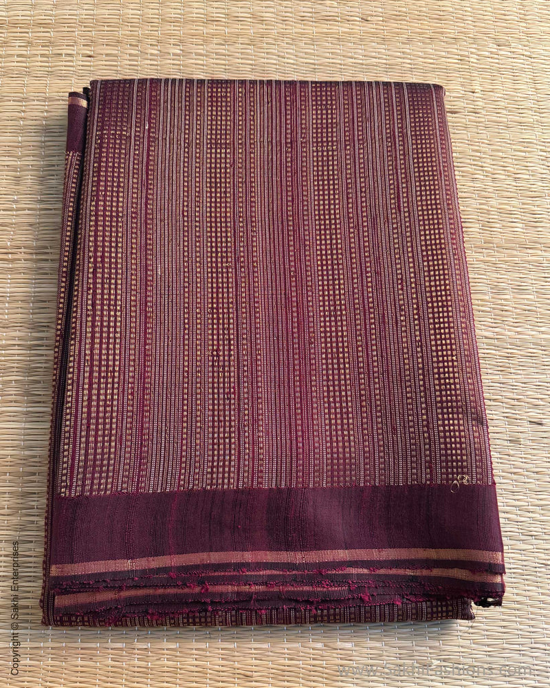 DP-X14933 Brown rawsilk sari
