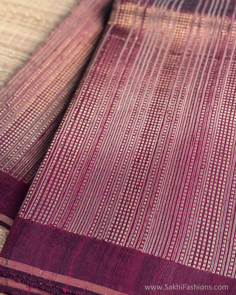 DP-X14933 Brown rawsilk sari