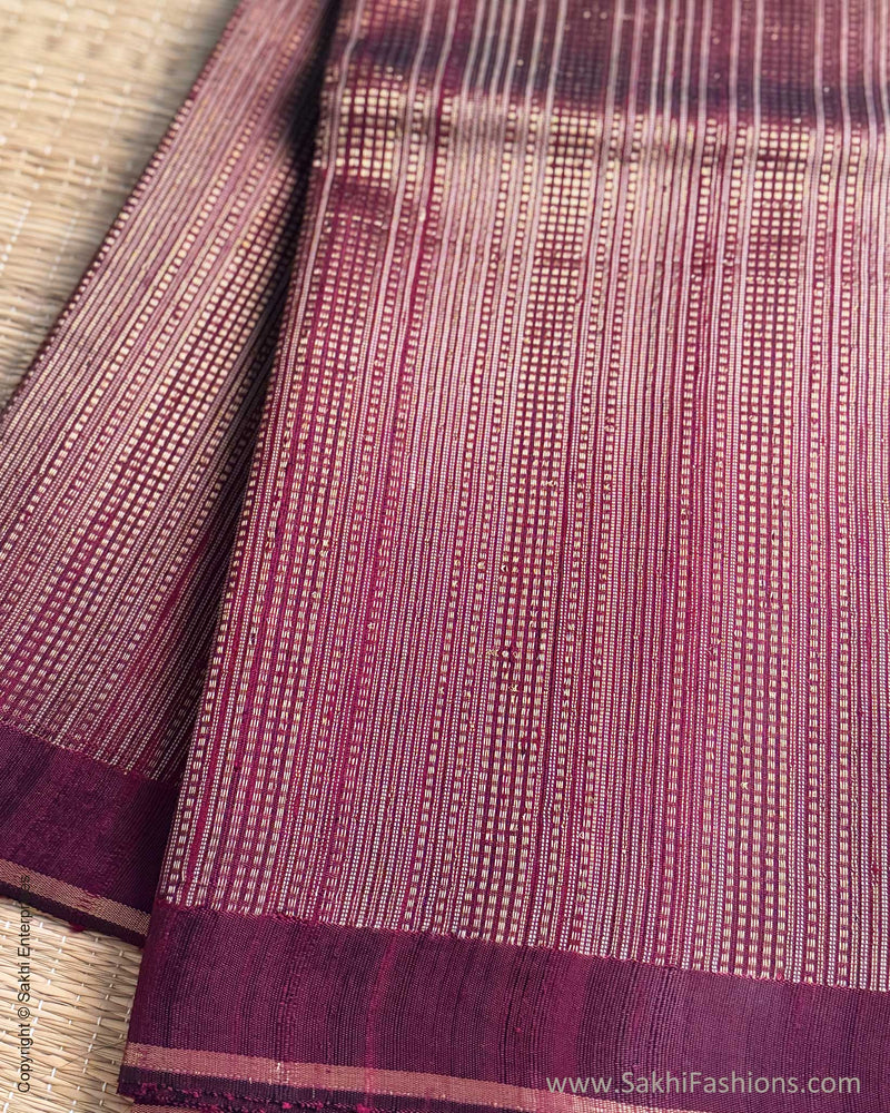 DP-X14933 Brown rawsilk sari