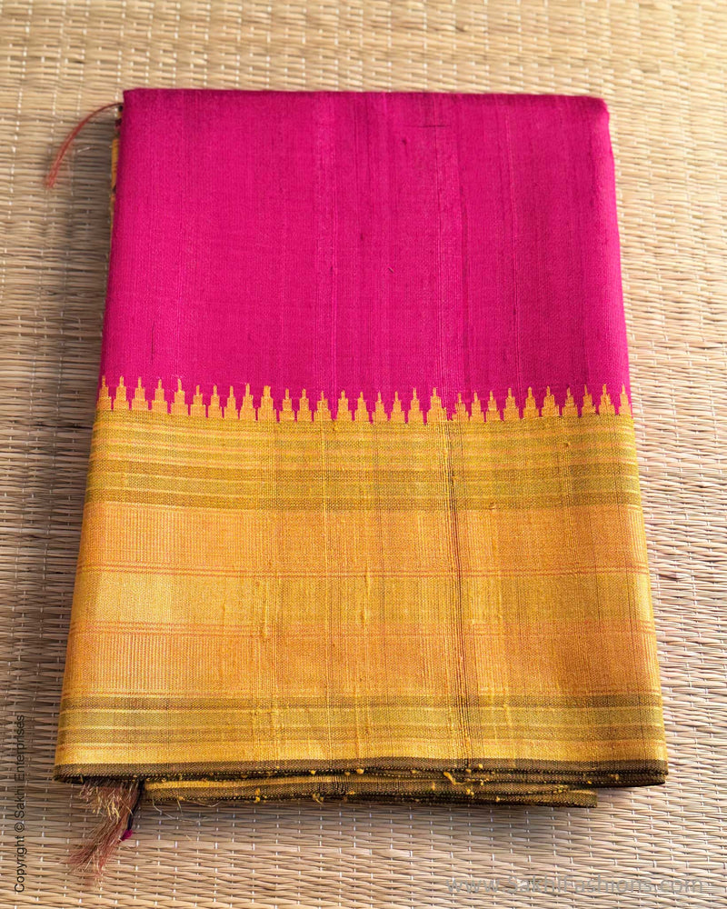 EE-S33948 Pink RawSilk Sari