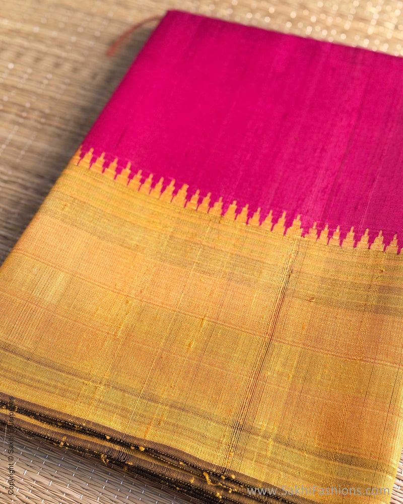 EE-S33948 Pink RawSilk Sari