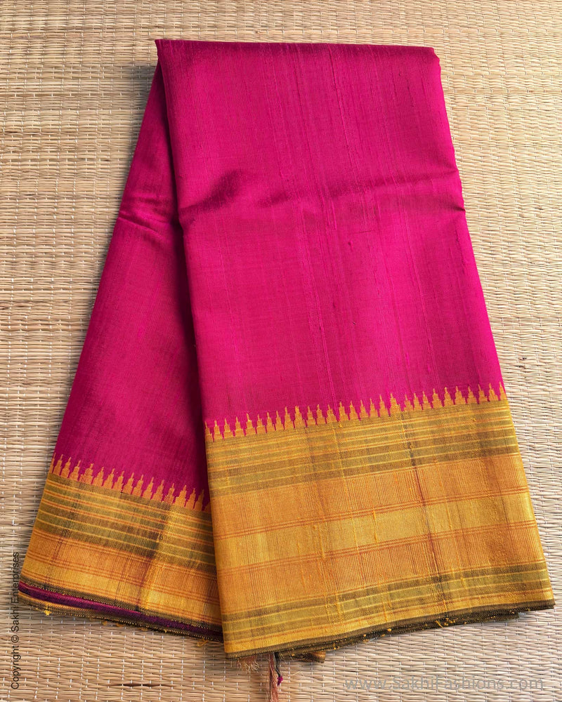 EE-S33948 Pink RawSilk Sari