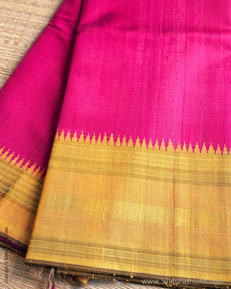 EE-S33948 Pink RawSilk Sari