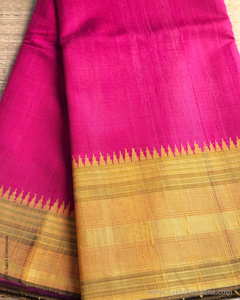 EE-S33948 Pink RawSilk Sari