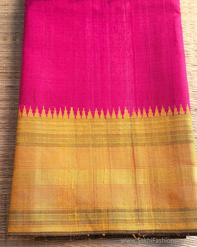 EE-S33948 Pink RawSilk Sari