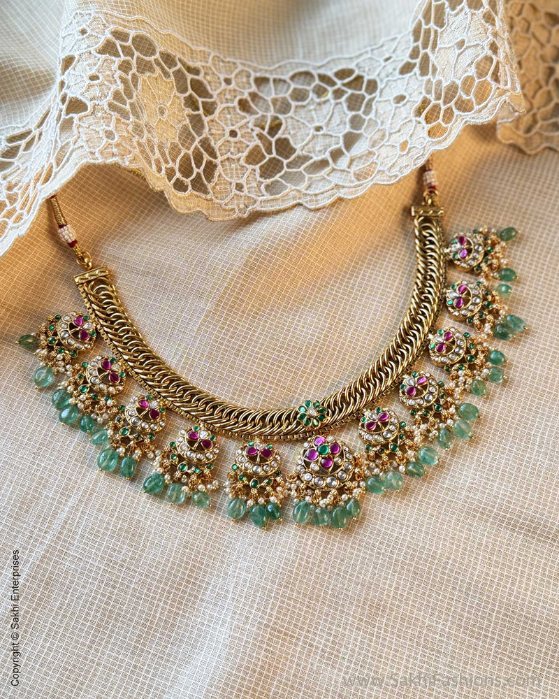 AJ-X15507 Gold Necklace Set