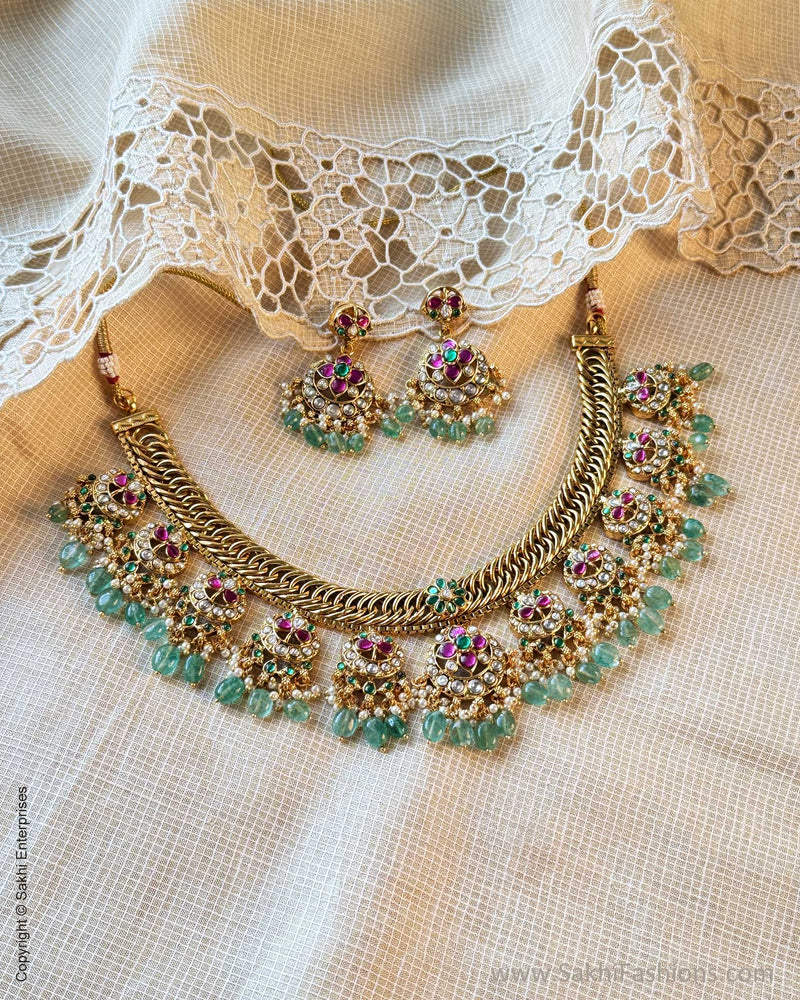 AJ-X15507 Gold Necklace Set