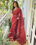 EE-V15132 Maroon Mangalgiri Silk