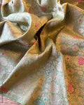 BL-Z00067 Green Banarsi Blouse