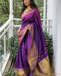 DP-Y15818 Purple Kanjeevaram saree