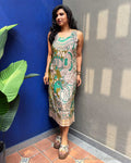 EE-Z00295 Green Kalamkari Dress