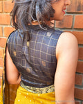 BL-F25604S Black Kanchi RBlouse