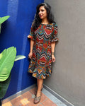 EE-Z00297 Ikat Cotton Dress
