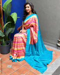 EE-Y14433 Rainbow Tussar saree