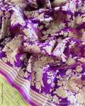 BL-Z00838 Purple Banarsi Blouse
