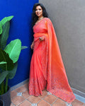 DP-Y11021 Organza Cutwork Sari