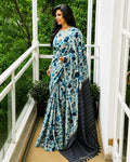 DP-X03809 Cream Floral Kanchi Sari