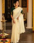 DP-Z04491 Cream cotton Saree