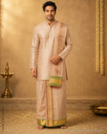 DP-Y01277 Silk Cotton Dhoti Set