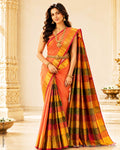DP-Z04495 Peach Partly Pallu Kanchi