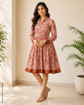 EE-X085712 Kalamkari Red Dress