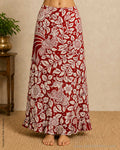 PT-R21666 Red Kalamkari petticoat