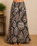 PT-R28218 Black Kalamkari petticoat