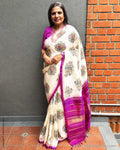 DP-Y10097 Purple Kanchi floral Sari