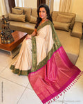 DP-Z02716 Tussar Kanchi Collage Saree