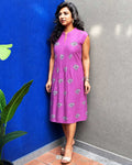 DP-Z02602 Purple Cotton Dress