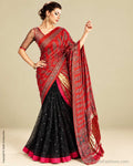 EE-S50434 Ajrakh Crossover Sari