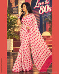 EE-X15864 Reddish Pink Organza sari