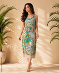 EE-Z00295 Green Kalamkari Dress