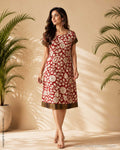 DP-X115172 Red Kalamkari Dress