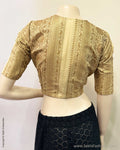 BL-Y08249R Cream Banarsi Blouse