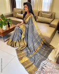 DP-X10999 Grey Linen Saree