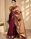 SR-0882M -Maroon Kanchi saree