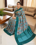 DP-Y15214 Floral Tussar Sari
