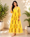 DP-Z07292 Yellow Organza Dress