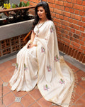 DP-Z02008 Embroidery Tussar Sari